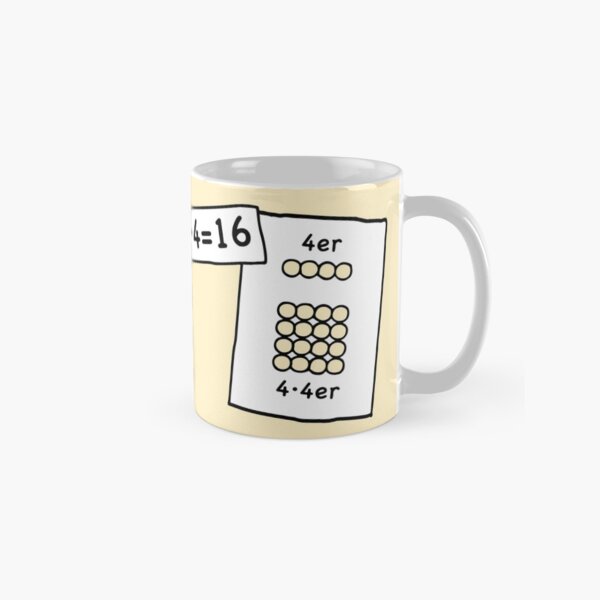 Cocoa with brains | 4x4 comprehension and retention with learning cups at breakfast | 1 Times Square Numbers | Vintage Classic Mug