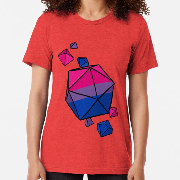 Bi Pride Flag Dice Set Tri-blend T-Shirt