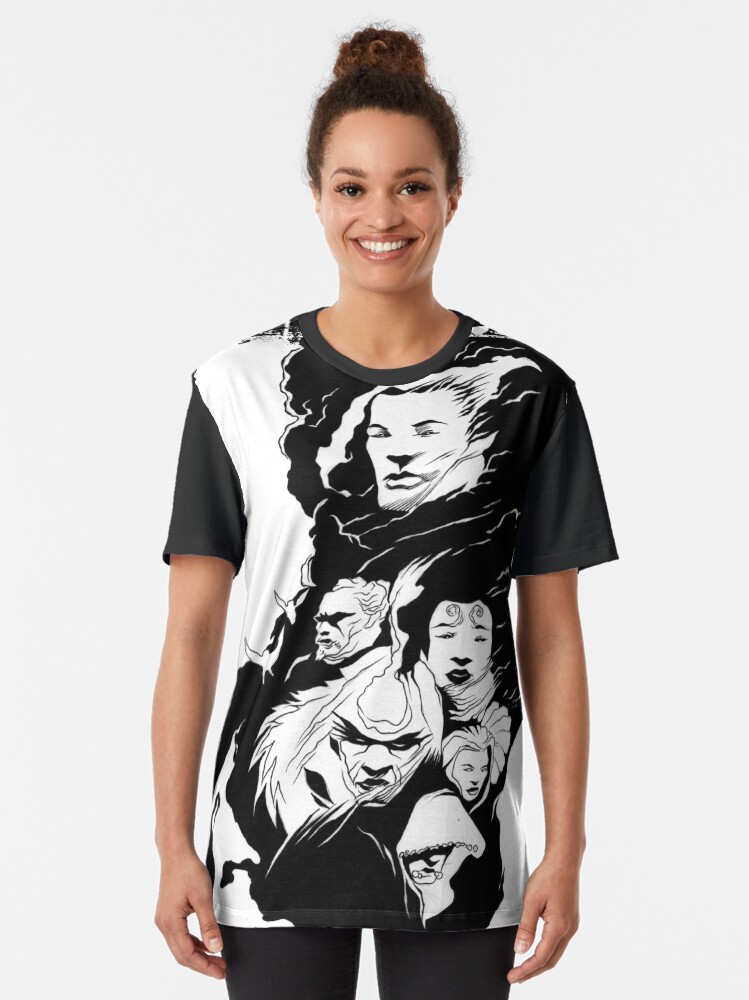 Alternate view of Of Angels and Faces In The Mist Graphic T-Shirt