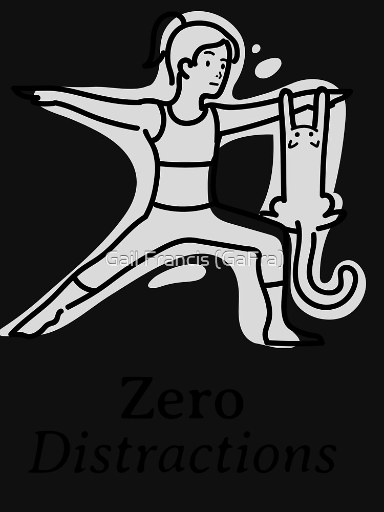 Zero Distraction Yoga Tee by TriniArtStudio