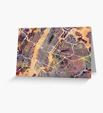 New York City Street Map Greeting Card