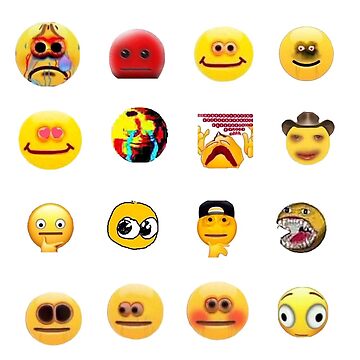 Cursed Emoji Meme Stickers for Sale