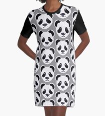 Emoji: Cute panda face Graphic T-Shirt Dress