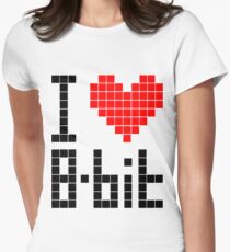 I Love 8-bit <3 Women's Fitted T-Shirt