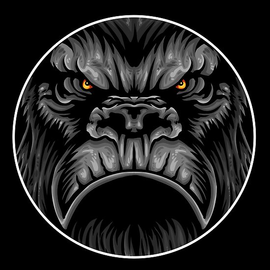 angry gorilla decal