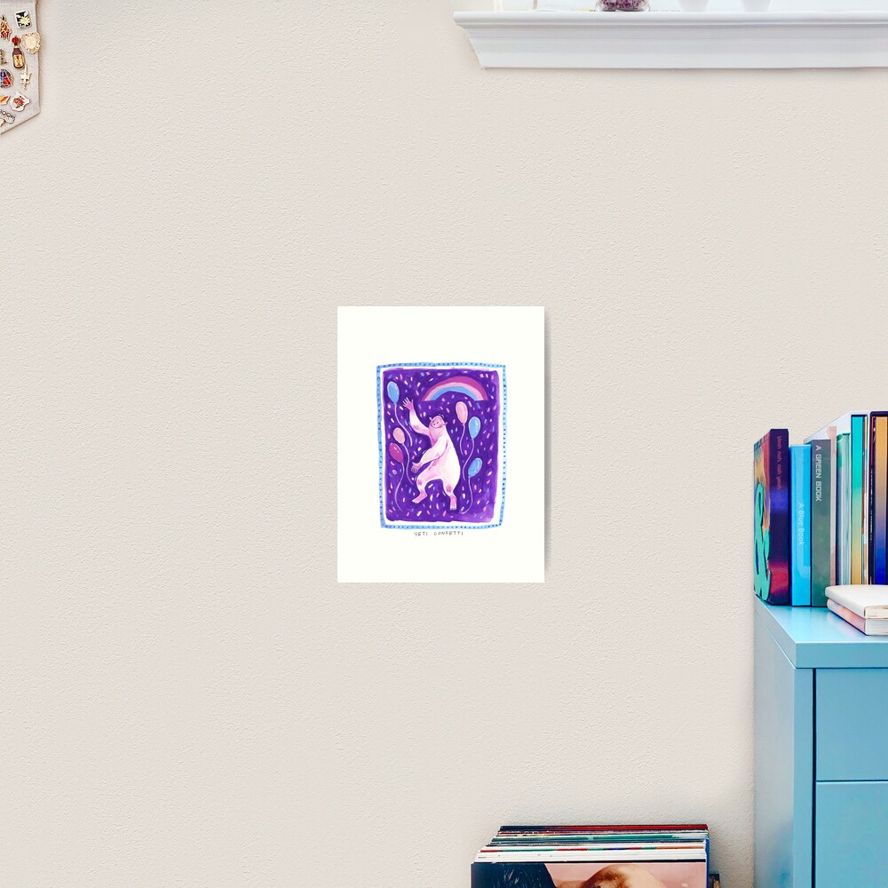 Yeti Confetti Art Print