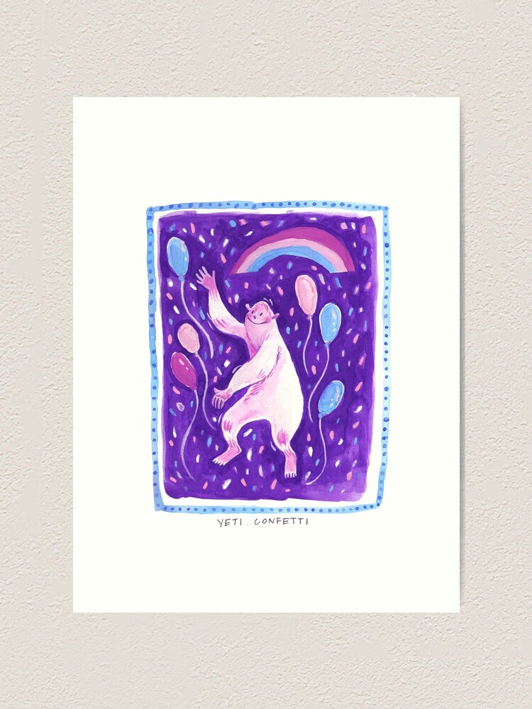 Alternate view of Yeti Confetti Art Print