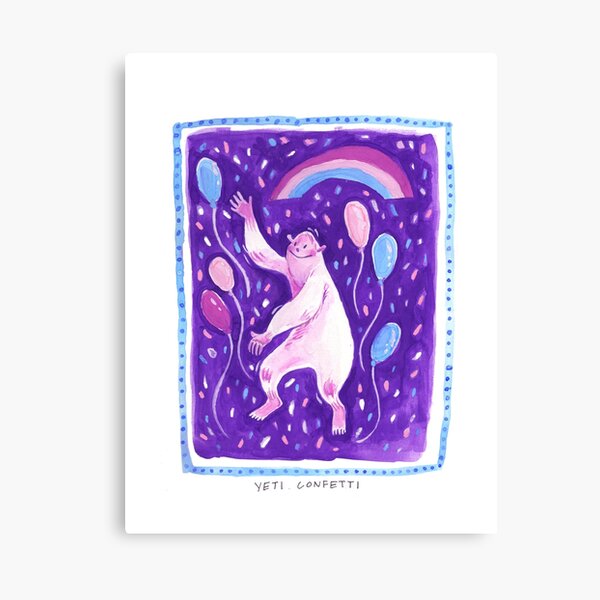 Yeti Confetti Canvas Print