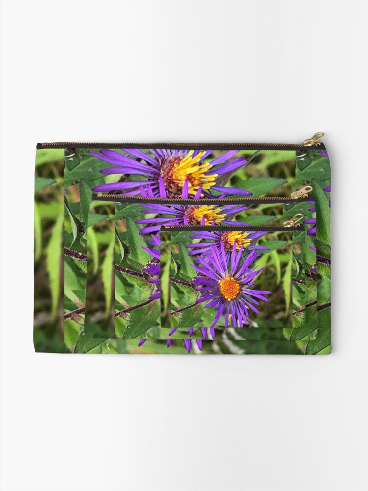 Alternate view of Purple flowers, autumn flowers, flowers Zipper Pouch