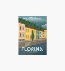 Houses on the riverbank, Florina (GR) Art Board Print