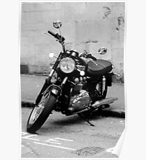 Old Triumph Bonneville Motorbike Poster