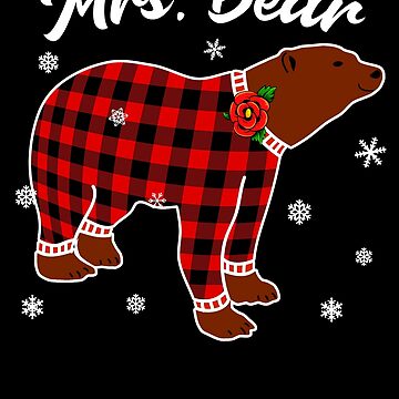 Christmas bear raglan shirt, mama red plaid bear jammie shirt