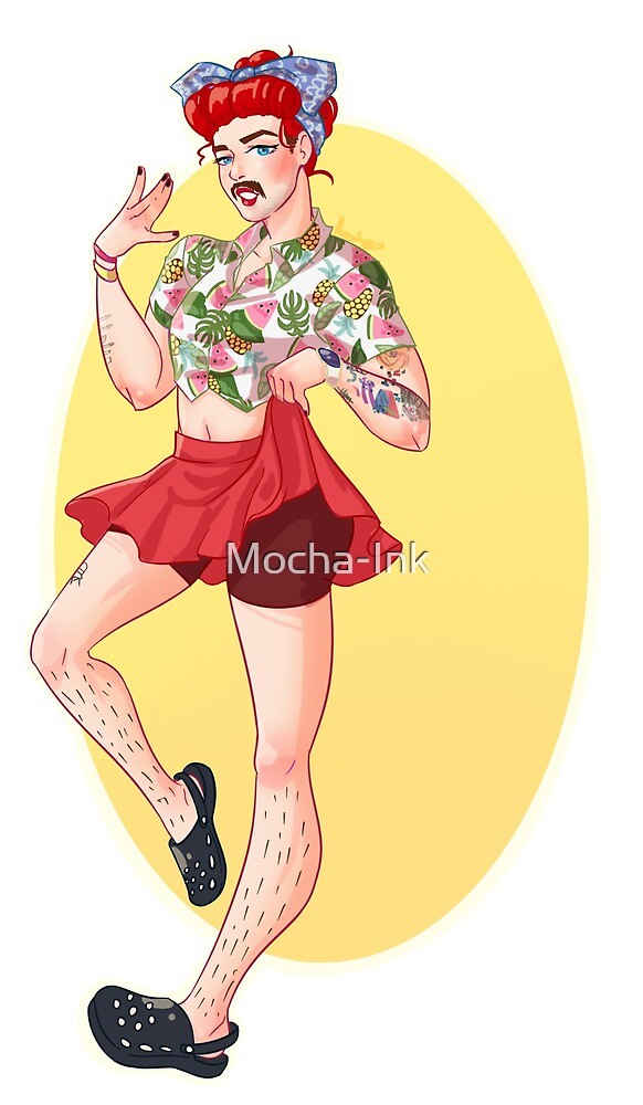 "I Drew JennaMarbles Boyfriend in a Pin Up Girl Makeover" by MochaInk