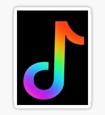 Rainbow TikTok Logo Sticker