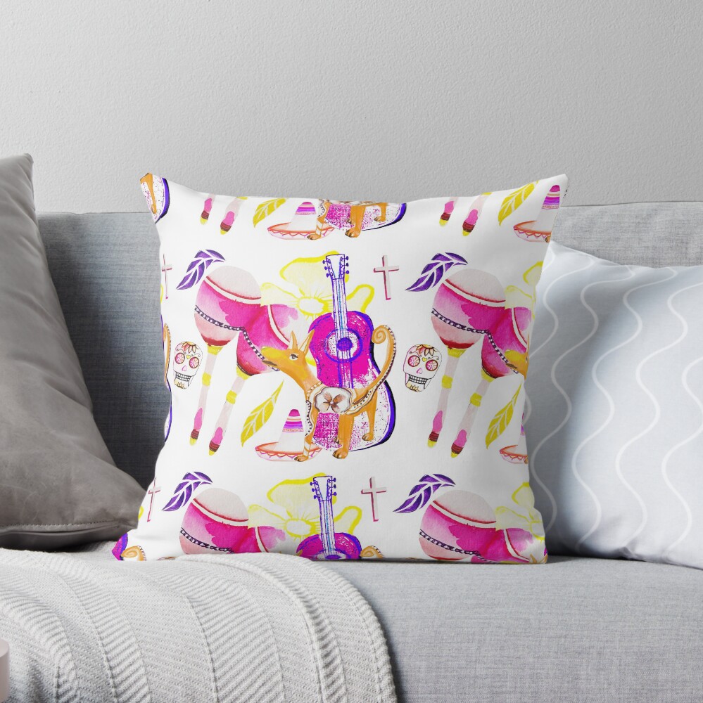 Dia De Los Throw Pillow