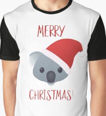 Merry Christmas Koala Emoji Graphic T-Shirt