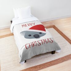 Merry Christmas Koala Emoji Comforter