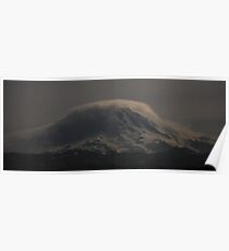 Rainier at night Poster