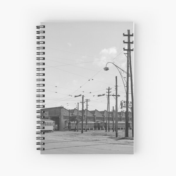 Tramways in Perth No.2 Car Barn Adelaide Terrace, East Perth, State Library of Western Australia Spiral Notebook
