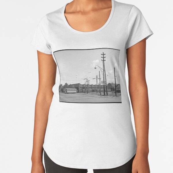 Tramways in Perth No.2 Car Barn Adelaide Terrace, East Perth, State Library of Western Australia Premium Scoop T-Shirt