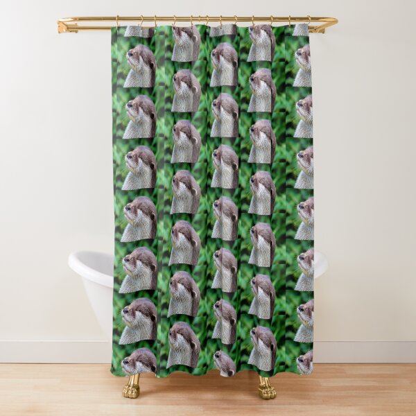 Happy otter smiles in the sun. Shower Curtain