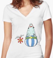 Asterisk & Obelisk Women's Fitted V-Neck T-Shirt