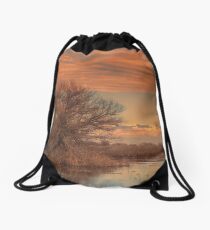 Marsh Sunset Drawstring Bag