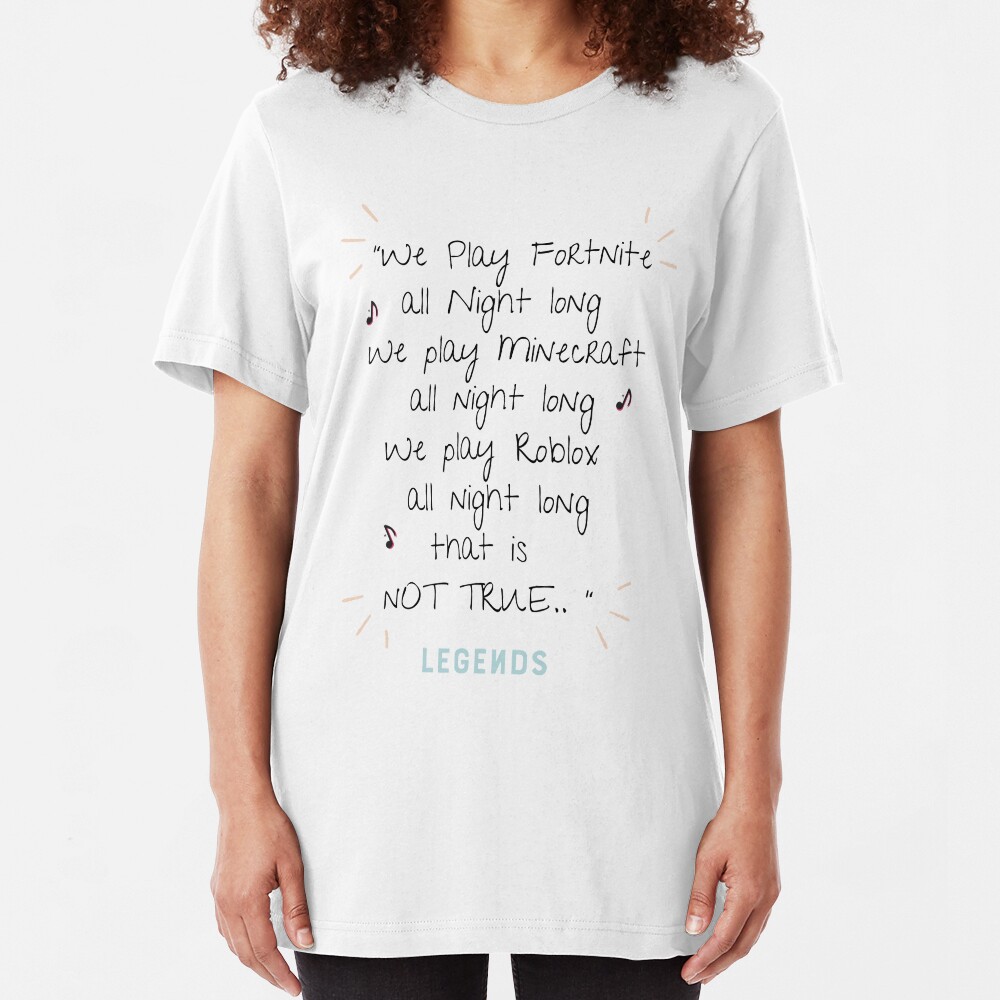 WE PLAY ALL NIGHT LONG Slim Fit T-Shirt