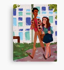walkin to class Canvas Print