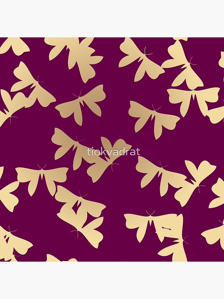 Moths - Gold on Purple by tiokvadrat