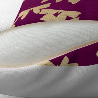 Alternate view of Moths - Gold on Purple Throw Pillow