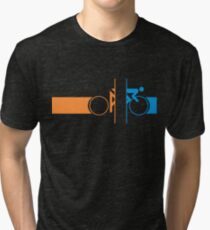 Bike Stripes Portal Tri-blend T-Shirt