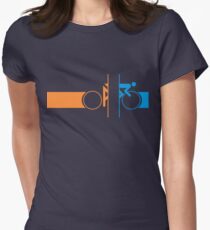 Bike Stripes Portal Women's Fitted T-Shirt
