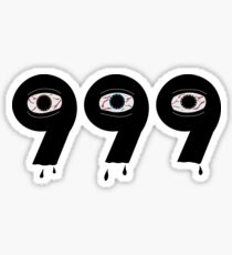999 (Dripping Eyes) Club Forever Sticker