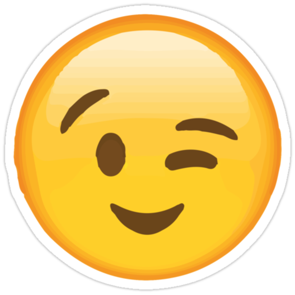 "Winky Face Emoji" Stickers by ericbracewell | Redbubble