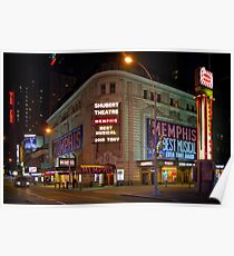 Shubert Theatre at Night Poster