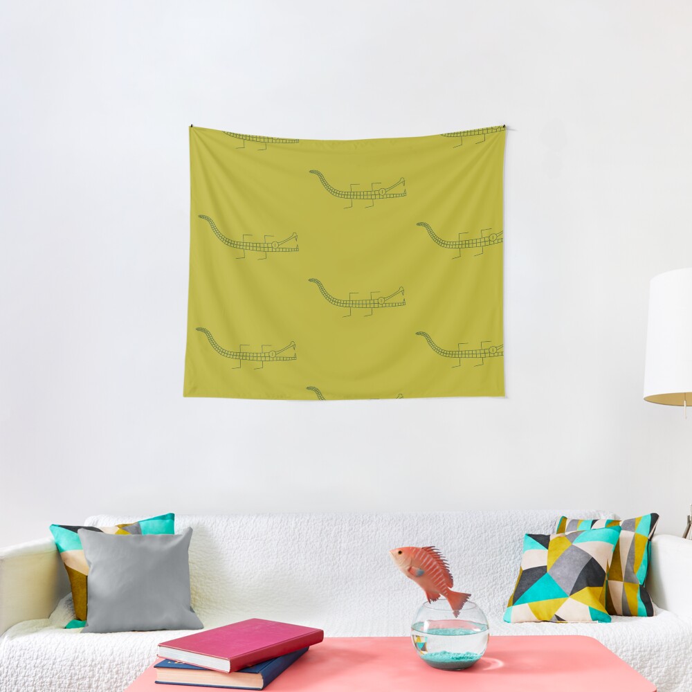 Alligator line Tapestry