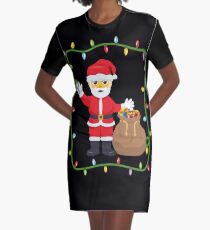 OMG Santa Coming Graphic T-Shirt Dress