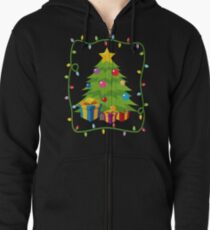 OMG Santa Coming Zipped Hoodie