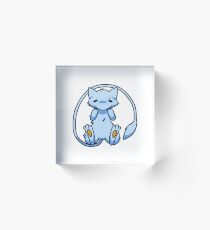 Fuzzy Shiny Mew Sticker Bloc acrylique