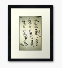 How to Survive Winter in 9 Costumes Framed Print