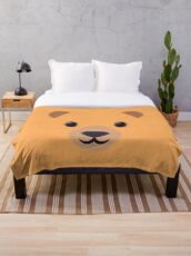 Emoji Bär Fleecedecke