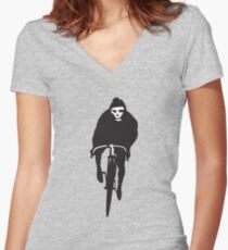 Cycling Death Women's Fitted V-Neck T-Shirt