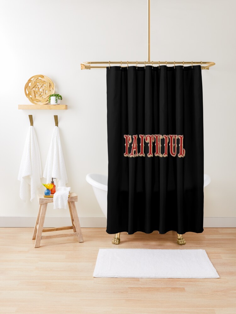 San Francisco 49ers Faithful Shower Curtain By Thesportspage