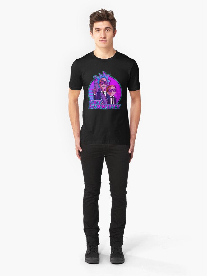 Alternate view of rick and morty get schwifty Slim Fit T-Shirt