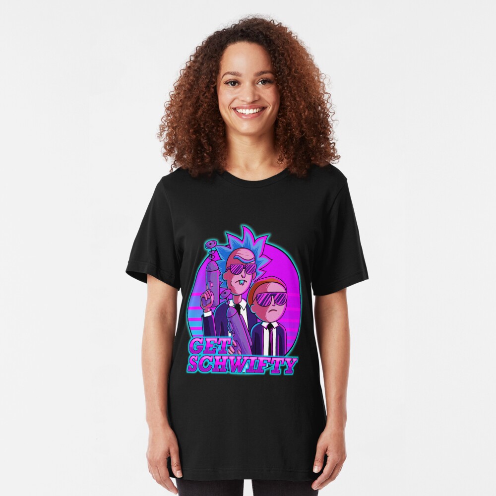 rick and morty get schwifty Slim Fit T-Shirt