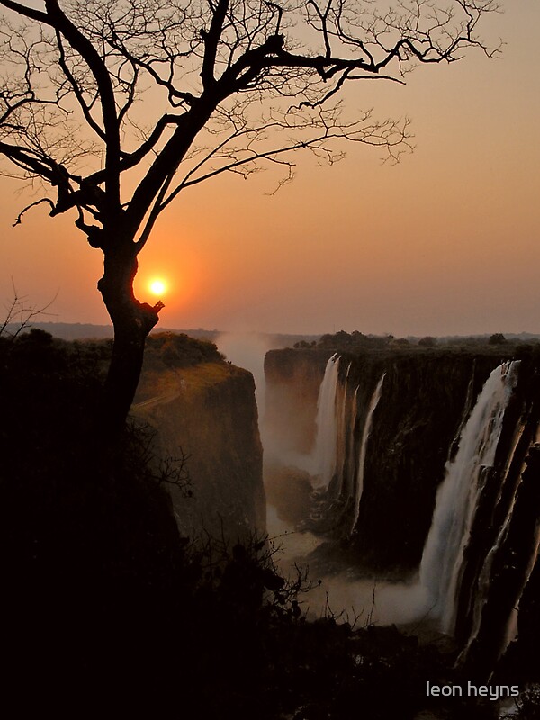 "Victoria Falls Sunset" By Leon Heyns | Redbubble