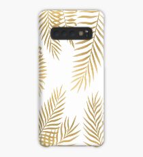 Gold palm leaves Case/Skin for Samsung Galaxy