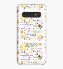 Happy new year 2020 Emoji JoyPixels 8 languages Case/Skin for Samsung Galaxy