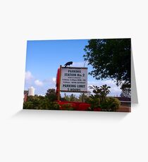 Crow At MacDonalds Greeting Card